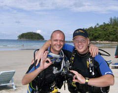 PADI IDC - Happy PADI IDC Instructor Candidates at Kata Beach Phuket Thailand